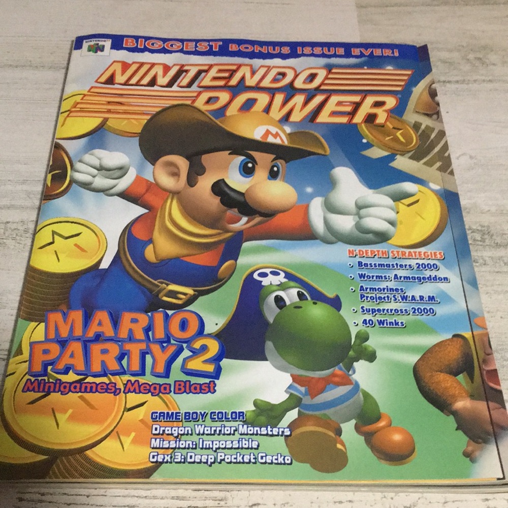 Nintendo Power magazine Mario Party 2 vintage January 2000 volume 128